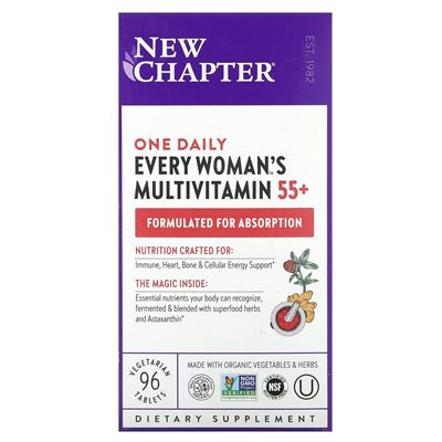 New Chapter, Every Woman's Daily 55+ Multivitamin, 96 Vegetarian Tablets