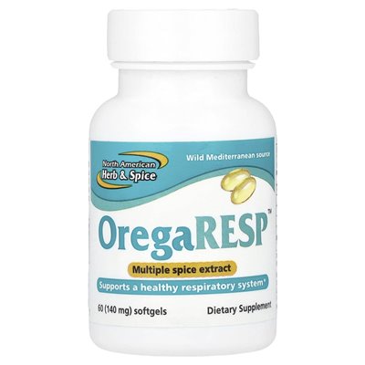 North American Herb & Spice, Oregaresp ™, 60 softgels North American Herb & Spice, Oregaresp ™, 60 softgels