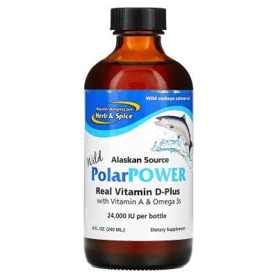 North American Herb & Spice Co., Dziki PolarPower z Alaski, Z Witaminą A & Omega 3, 8 uncji (240 ml)