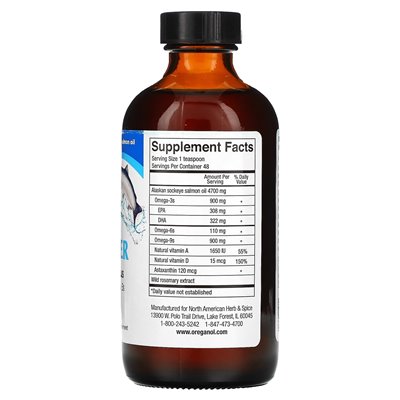 North American Herb & Spice Co., Dziki PolarPower z Alaski, Z Witaminą A & Omega 3, 8 uncji (240 ml)