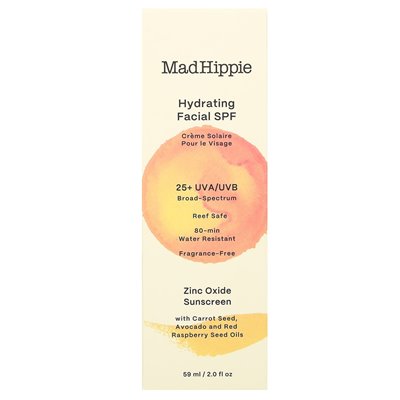 Szalony hipis, nawilżający SPF na twarz, bez zapachu, 2 Fl Oz (59 ml)