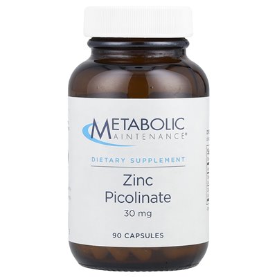 Konserwacja metaboliczna, pikolinian cynku, 30 mg, 90 kapsułek