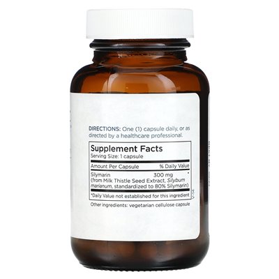 Metabolic Maintenance, Silymarin, Standardized Milk Thistle Extract, 300mg, 60 Capsules