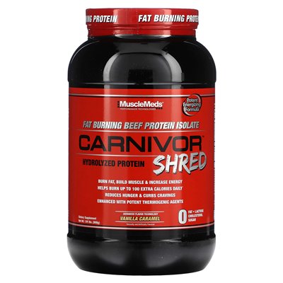 Musclemeds, Carnivor Shred, hydrolizowane białko, karmel waniliowy, 1,91 funta (868 g)