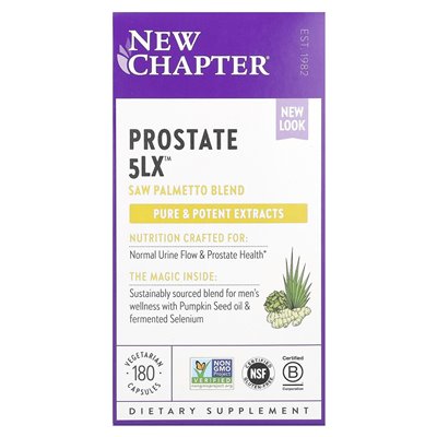 New Chapter, Prostate 5LX, 180 vegetarische Kapseln