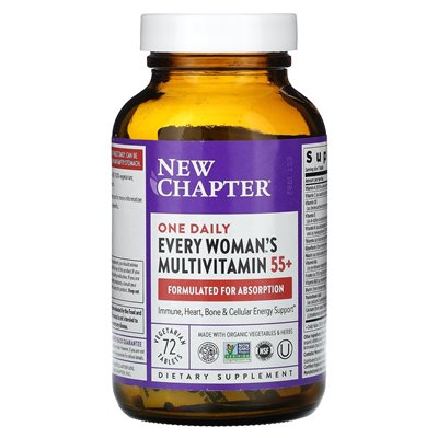 New Chapter, Every Woman's Daily 55+ Multivitamin, 72 Vegetarian Tablets