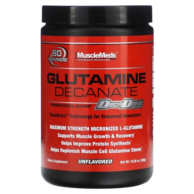 Musclemeds, Glutamine Decanate, Unxlavered, 10,58 uncji (300 g)