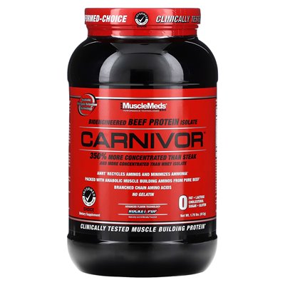 Musclemeds, Carnivor, bioinżynierowe izolat białka wołowiny, Rakiet Pop, 1,79 funta (812 g)