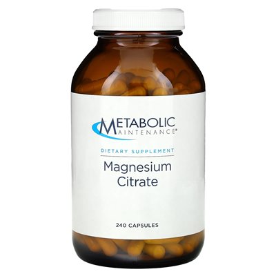 Konserwacja metaboliczna, cytrynian magnezu, 240 kapsułek