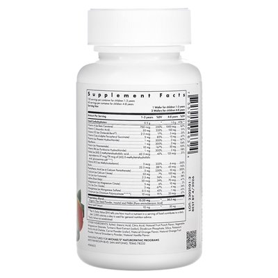 Naturopathic Michael, Children's Dżewables, Multivitamin &amp Mineral, 120 wegetariańskich wafli do żucia