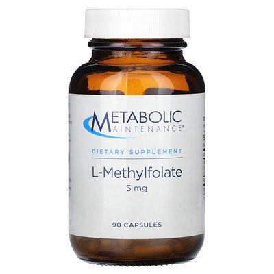 Konserwacja metaboliczna, L-metylofolan, 5 mg, 90 kapsułek Konserwacja metaboliczna, L-metylofolan, 5 mg, 90 kapsułek