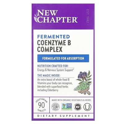 New Chapter, fermentierter Coenzym-B-Komplex, 90 vegetarische Tabletten
