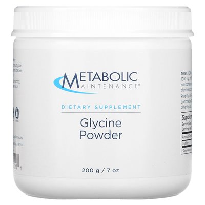Konserwacja metaboliczna, proszek glicyny, 7 uncji (200 g)