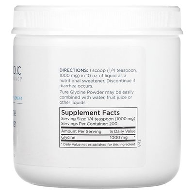 Konserwacja metaboliczna, proszek glicyny, 7 uncji (200 g)