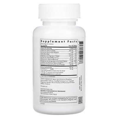 Naturopathic Essential Minerals 120 Vegetarian Tablets