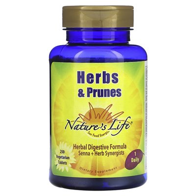 Life of Nature, Herbs and Plums, 250 Vegetarian Tablets