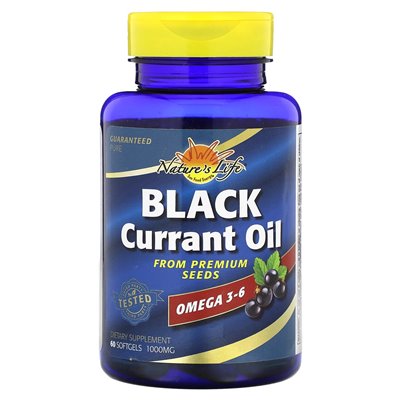 Life of Nature, Blackcurrant Oil, 1000 mg, 60 soft