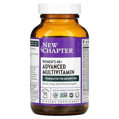 New Chapter, Multiwitamina Zaawansowana dla Kobiet 40+, 96 Wegetariańskich Tabletek New Chapter, Multiwitamina Zaawansowana dla Kobiet 40+, 96 Wegetariańskich Tabletek