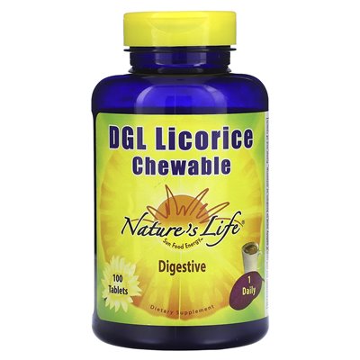 Nature's Life, DGL Kautabletten Lukorice, 100 Tabletten