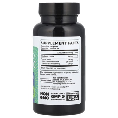 MAV Nutrition, prebiotyk + probiotyk, 60 kapsułek