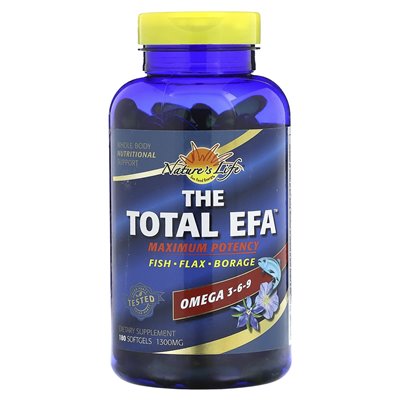 Nature's Life, Total EFA, Maximum Strength, 180 Softgels