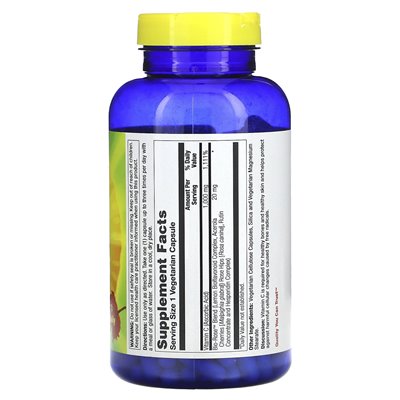 Nature's Life, Vitamin C With Bio-Rose, 1,000 mg, 250 Vegetarian Capsules Nature's Life, Vitamin C With Bio-Rose, 1,000 mg, 250 Vegetarian Capsules