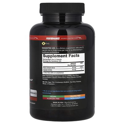 Olympian Labs, wanadylowy siarczan, 20 mg, 250 kapsułek
