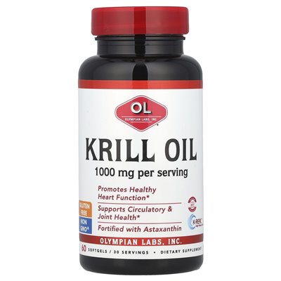 Olympian Labs, Krill Oil, 1000 mg, 60 softgels (500 mg na softgel)