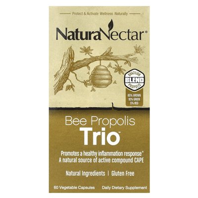 Naturanectar, Bee Propolis Trio ™, 60 kapsułek warzywnych