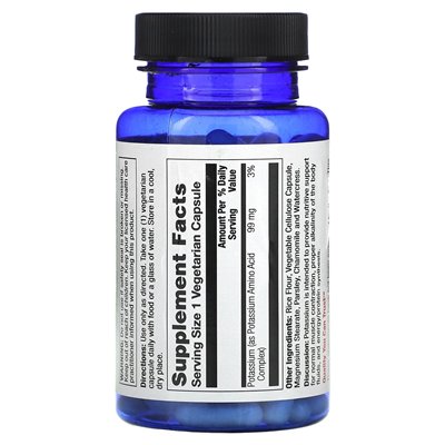 Nature's Life, Kalium, 99 mg, 100 vegetarische Kapseln