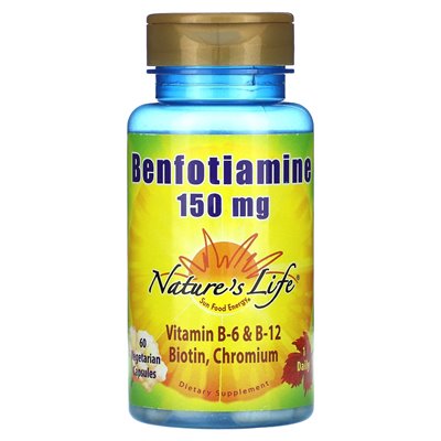 Nature's Life, Benfotiamine, 150 mg, 60 Vegetarian Capsules