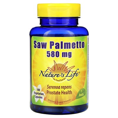 Nature's Life, Saw Palmetto, 580 mg, 100 kapsułek wegetariańskich