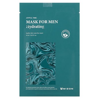 Mizon Men Feuchtigkeitsspendende Kosmetikmaske, 1 Blatt, 24 ml