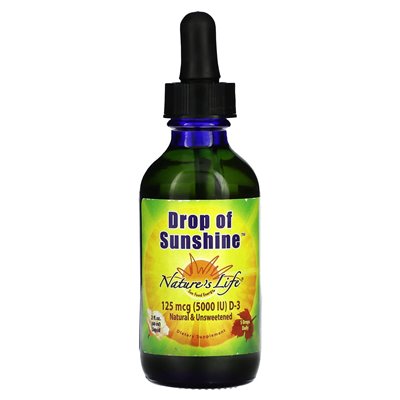 Nature's Life, Drop of Sunshine, 125 MCG (5000 IU), 2 Fl Oz (60 ml)