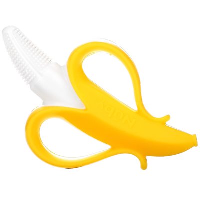 Nuby, NanaNubs Masująca Szczoteczka do Zębów Bananowa, 3+ Miesięcy, 1 szczoteczka Nuby, NanaNubs Masująca Szczoteczka do Zębów Bananowa, 3+ Miesięcy, 1 szczoteczka