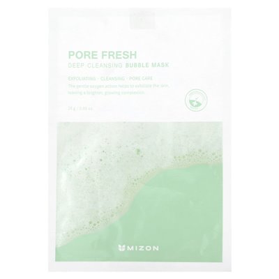 Mizon, pory świeże, głęboko oczyszczające bąbelkowe maskę piękności, 1 arkusz, 0,88 uncji (25 g) Mizon, pory świeże, głęboko oczyszczające bąbelkowe maskę piękności, 1 arkusz, 0,88 uncji (25 g)
