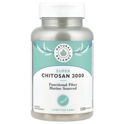 Natural Balance, Super Chitosan 3000, 3 000 mg, 120 kapsułek wegetariańskich Natural Balance, Super Chitosan 3000, 3 000 mg, 120 kapsułek wegetariańskich