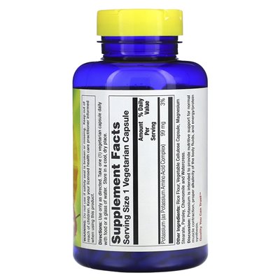 Życie natury, potas, 99 mg, 250 kapsułek wegetariańskich Życie natury, potas, 99 mg, 250 kapsułek wegetariańskich