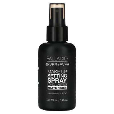 Palladio, 4ever +, makeup spray, long-lasting matte finish, 3.4 fl oz (100 ml)