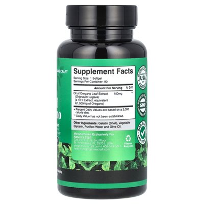 Nature's Craft, Oil of Oregano, 90 softgels