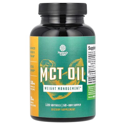 Nature's Craft, MCT Oil, 120 softgels