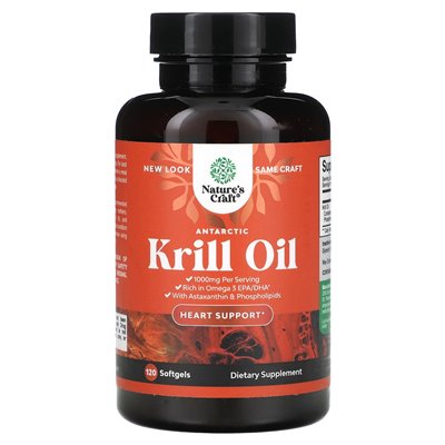 Nature's Craft, Antarkctic Krill Oil, 500 mg, 120 softgels Nature's Craft, Antarkctic Krill Oil, 500 mg, 120 softgels