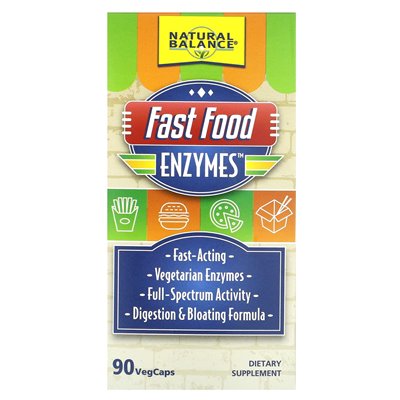 Natural Balance, Fast Food Enzyme, 90 vegetarische Kapseln