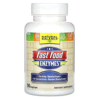 Natural Balance, Fast Food Enzyme, 90 vegetarische Kapseln