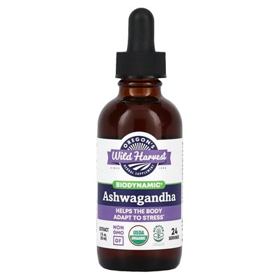 Wild Harvest Oregon Biodynamischer Ashwagandha-Extrakt 2 Fl Oz (59 ml)