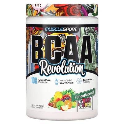 Musclesport, BCAA, Revolution, Fruchtpunsch, 15,9 oz (450 g)