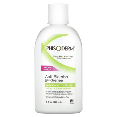 Phisoderm, Reinigungsgel gegen Hautunreinheiten, 6 fl oz (177 ml)