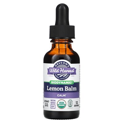 Oregon's Wild Harvest, Biodynamic, Lemon Balm, Calm, 1 Fl Oz (30 ml)