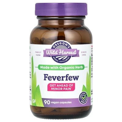 Dzikie żniwa Oregon, Feverfew, 90 wegańskich kapsułek