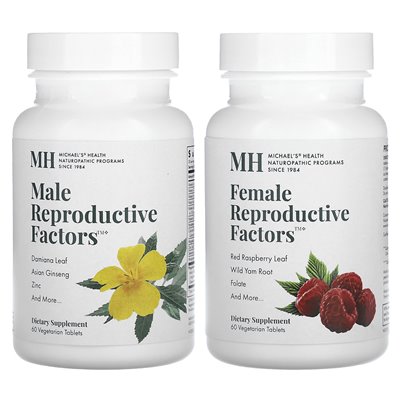 Naturheilkundliche Paarpackungen für männliche und weibliche Fortpflanzungsfaktoren, 2 Flaschen, 60 vegetarische Tabletten Naturheilkundliche Paarpackungen für männliche und weibliche Fortpflanzungsfaktoren, 2 Flaschen, 60 vegetarische Tabletten
